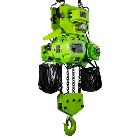 TECLE CADENA TRIFASICO CON CARRO 6 METROS 10 TONELADAS 380V DE 1 VELOCIDAD + 2 BOTONERAS SUMINATO