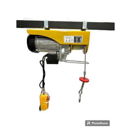 TECLE ELECTRICO CON CABLE DE ACERO 12M x 500/1000 KG x 1600W 220V GRUPO 8