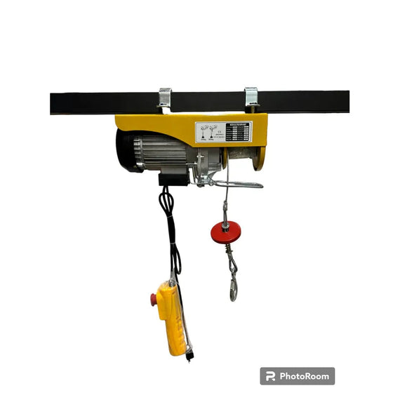 TECLE ELECTRICO CON CABLE DE ACERO 12M x 200/400 KG x 850W 220V GRUPO 8