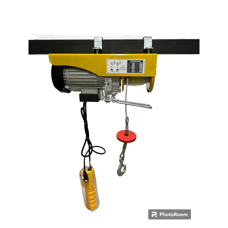 TECLE ELECTRICO CON CABLE DE ACERO 12M x 400/800 KG x 1450W 220V GRUPO 8